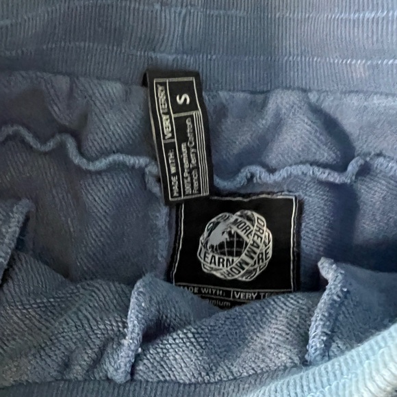 Blue Alphalete Very Terry Cotton Shorts - Picture 3 of 4